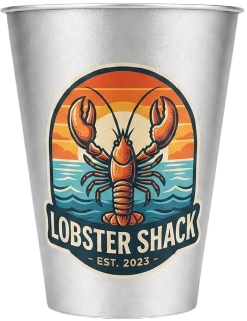 Lobster Shack custom aluminum cup