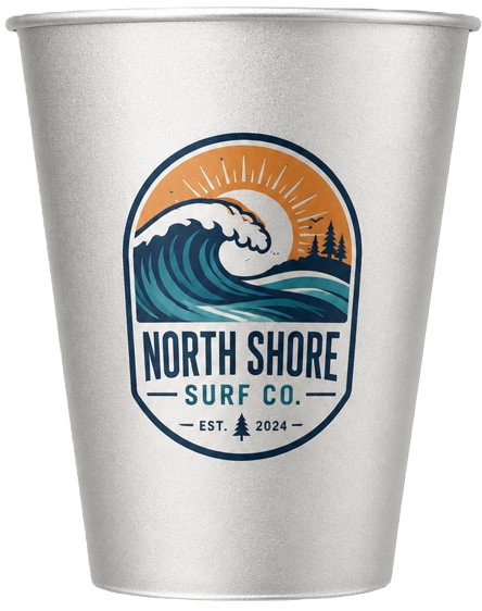 North Shore Surf Co custom aluminum cup